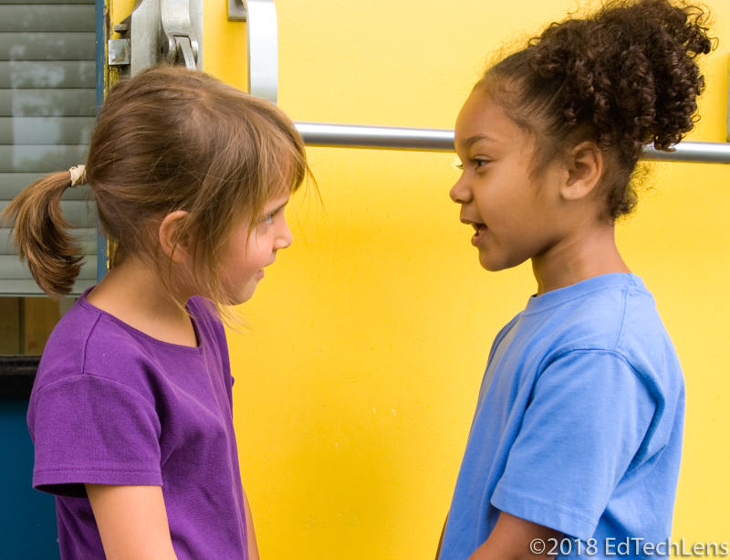 Face to face as students "Walk 'n' Talk"