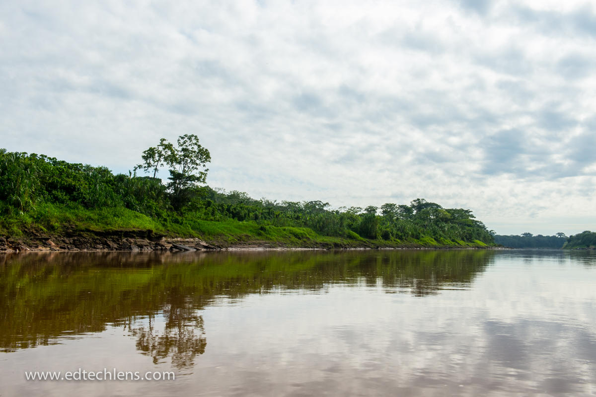 Whitewater River Found in the Rainforest. What tells you that this is a whitewater river? (Image: Ellen Senisi) rainforest river